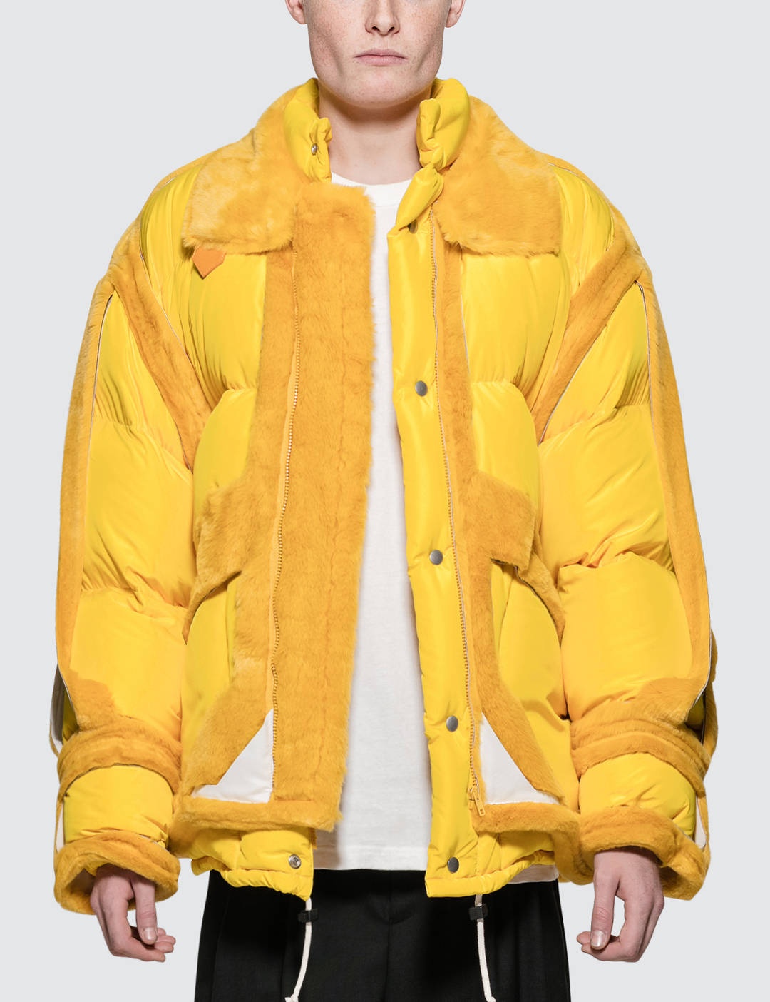 Yellow Trim Show Puffer Jacket - 1