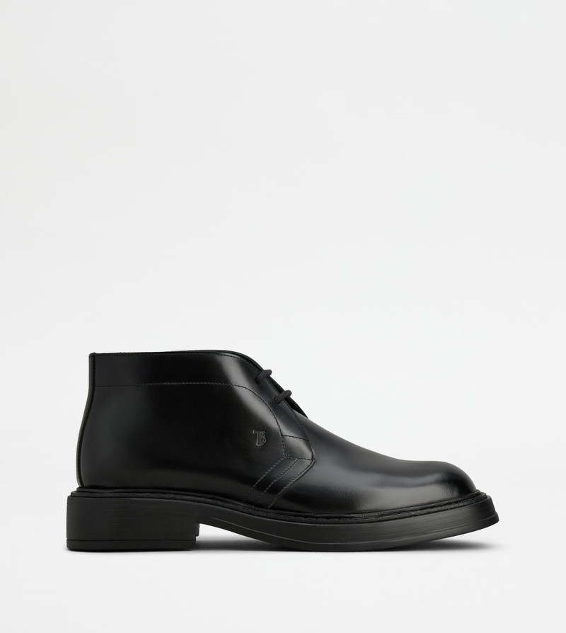 DESERT BOOTS IN LEATHER - BLACK 1