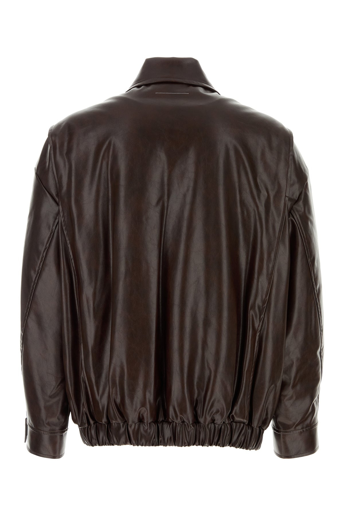 Chocolate synthetic leather jacket - 2