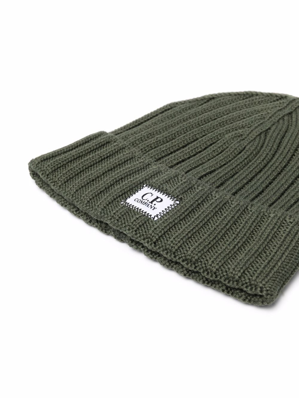 logo-patch ribbed beanie - 2