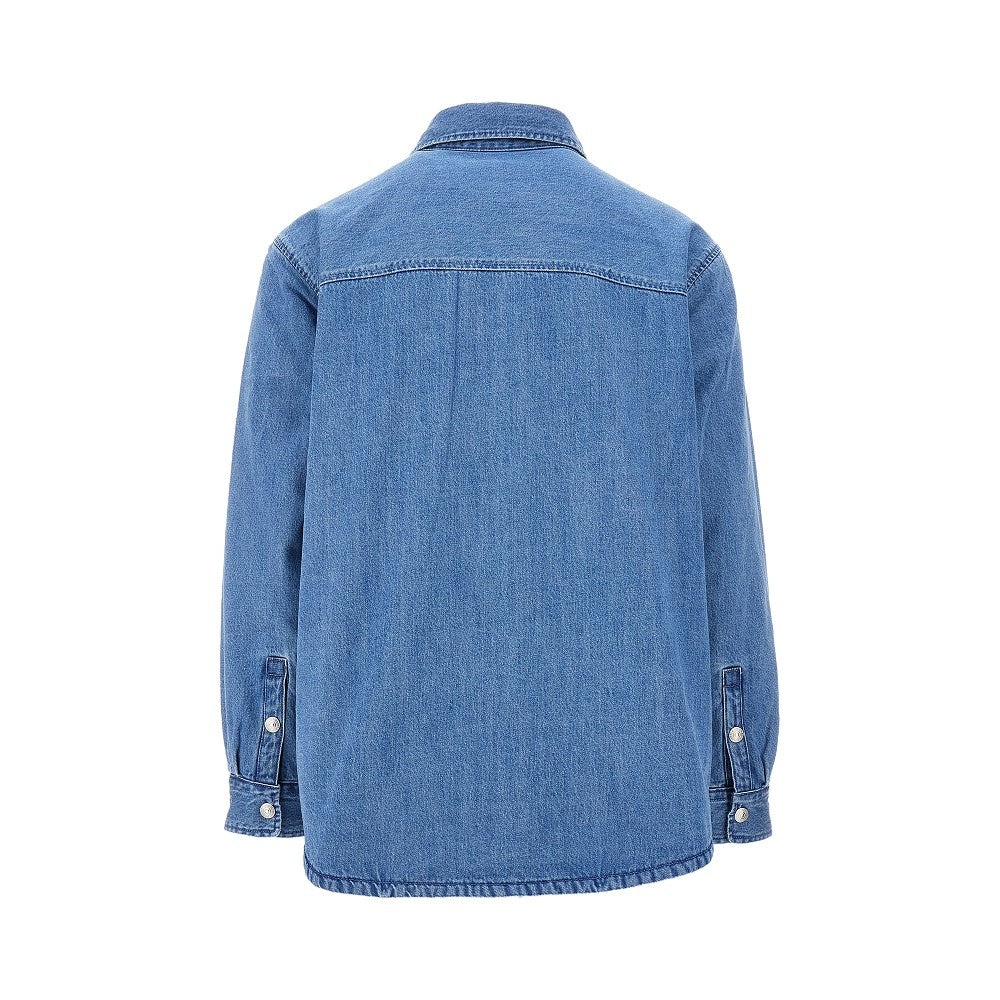 DENIM AND NYLON REVERSIBLE OVERSHIRT - 3