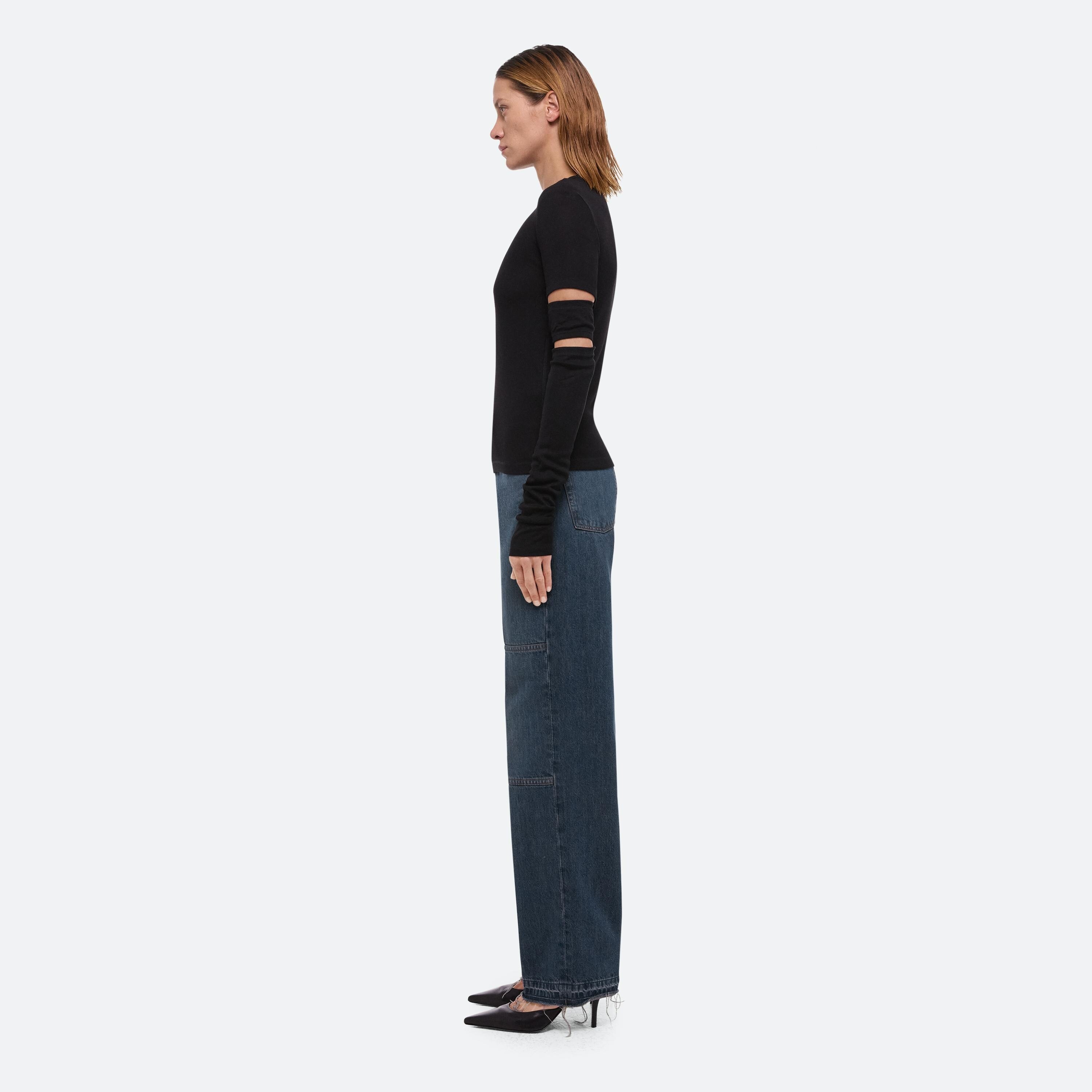 SLASHED LONG-SLEEVED TOP - 4