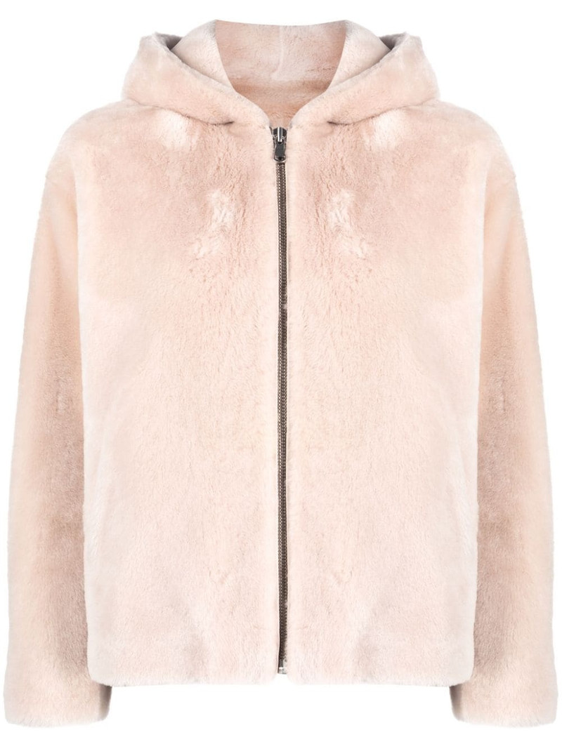 shearling hooded jacket 1