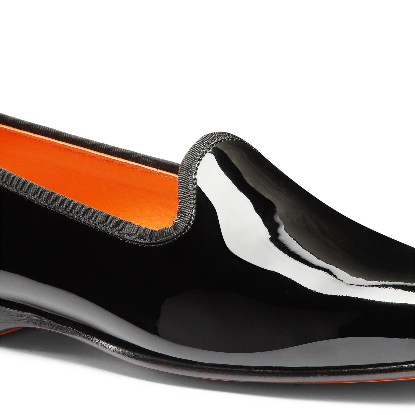 Men's black patent leather Andrea loafer - 6