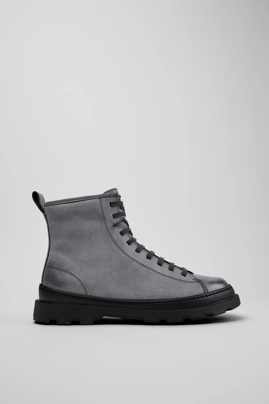 Brutus+ Gray Leather Ankle Boots for Men. - 1