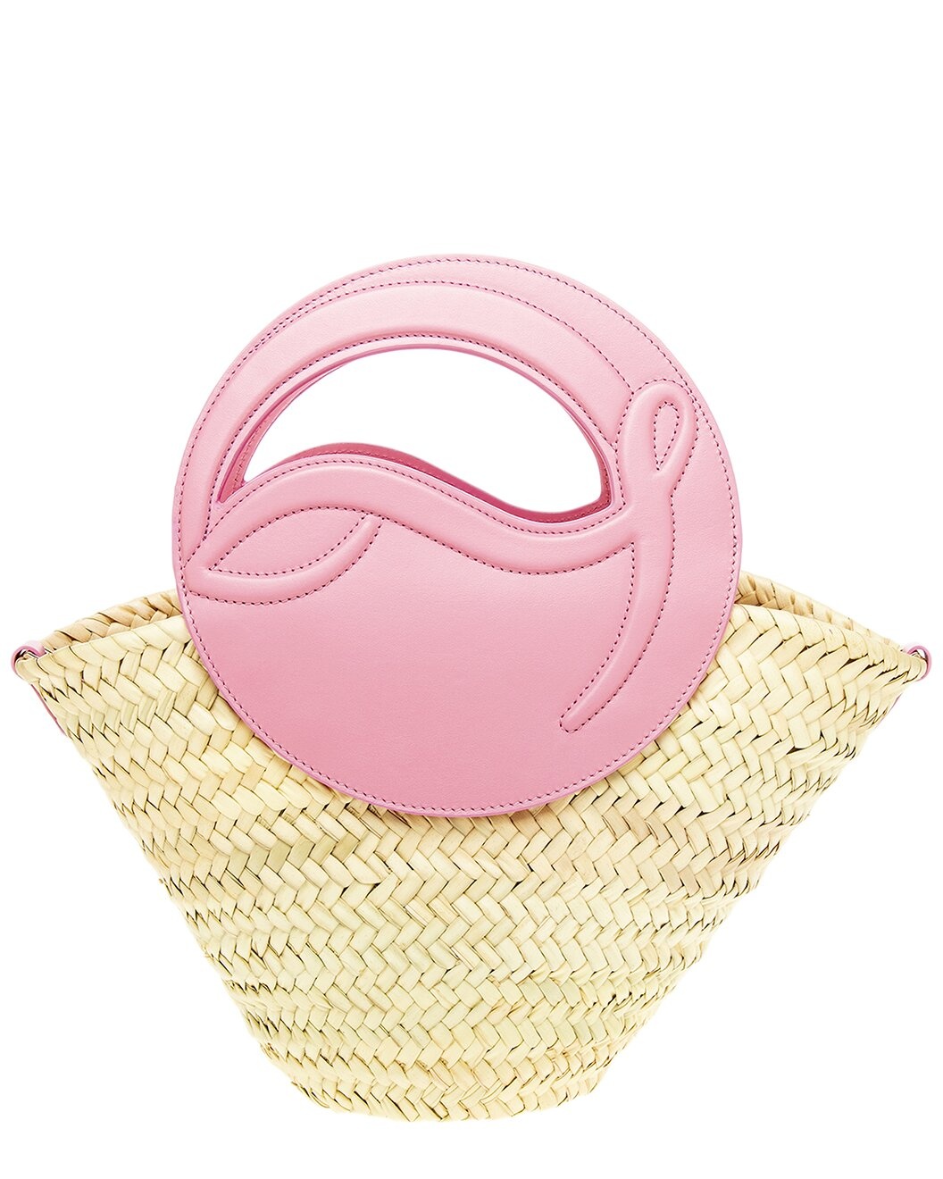 Christian Louboutin Biloumoon Raffia & Leather Basket Tote - 2