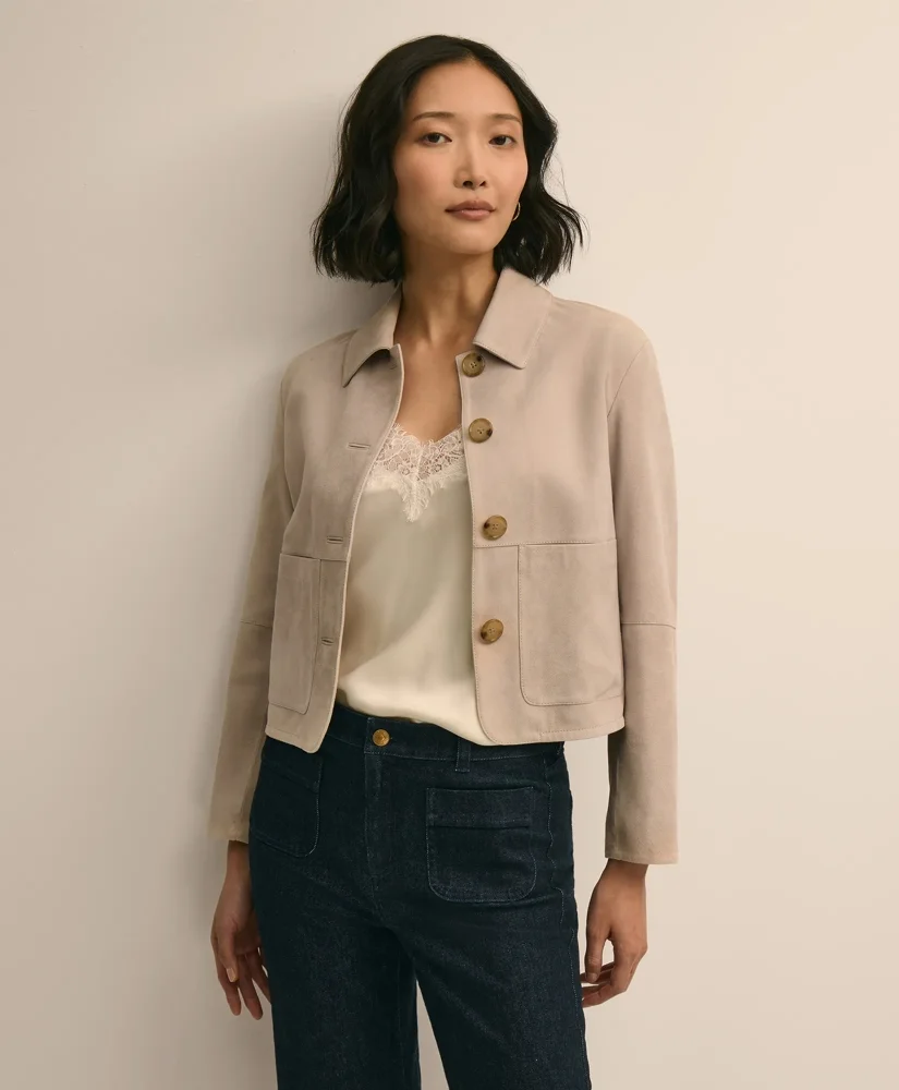 Suede Cropped Jacket - 1