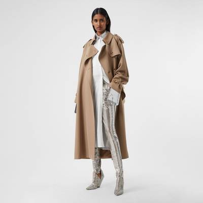 Burberry Basque Detail Technical Wool Gabardine Trench Coat outlook