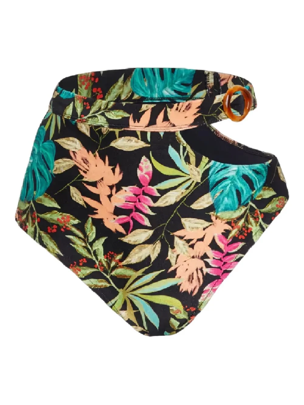 Tropical high-waisted bikini bottom - 1