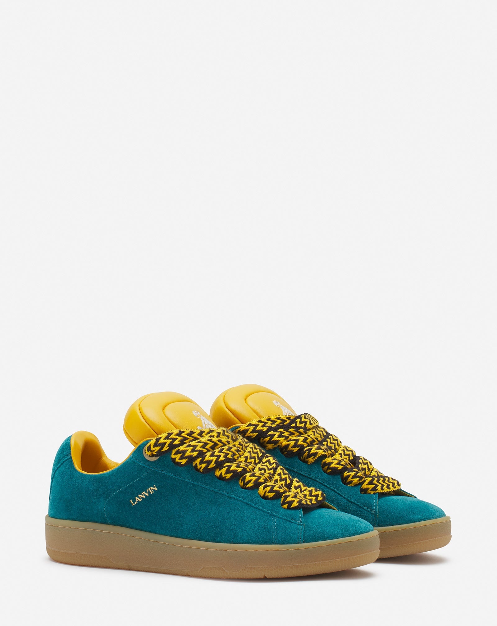 LANVIN X FUTURE HYPER CURB SNEAKERS IN LEATHER AND SUEDE FOR WOMEN - 2