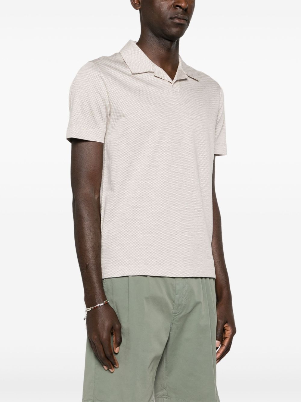 camp-collar cotton polo shirt - 3