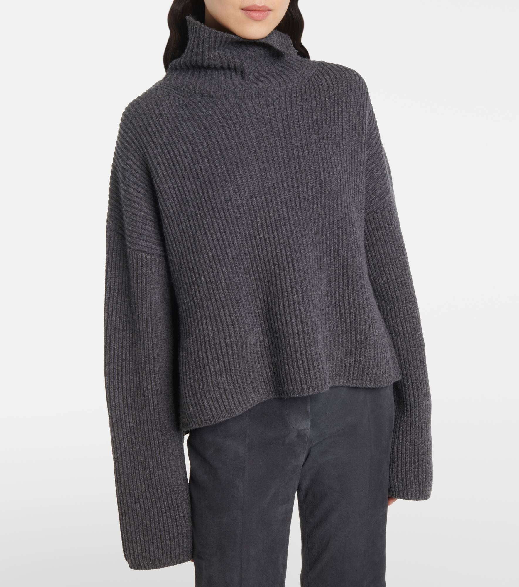 Ribbed-knit wool-blend turtleneck sweater - 5