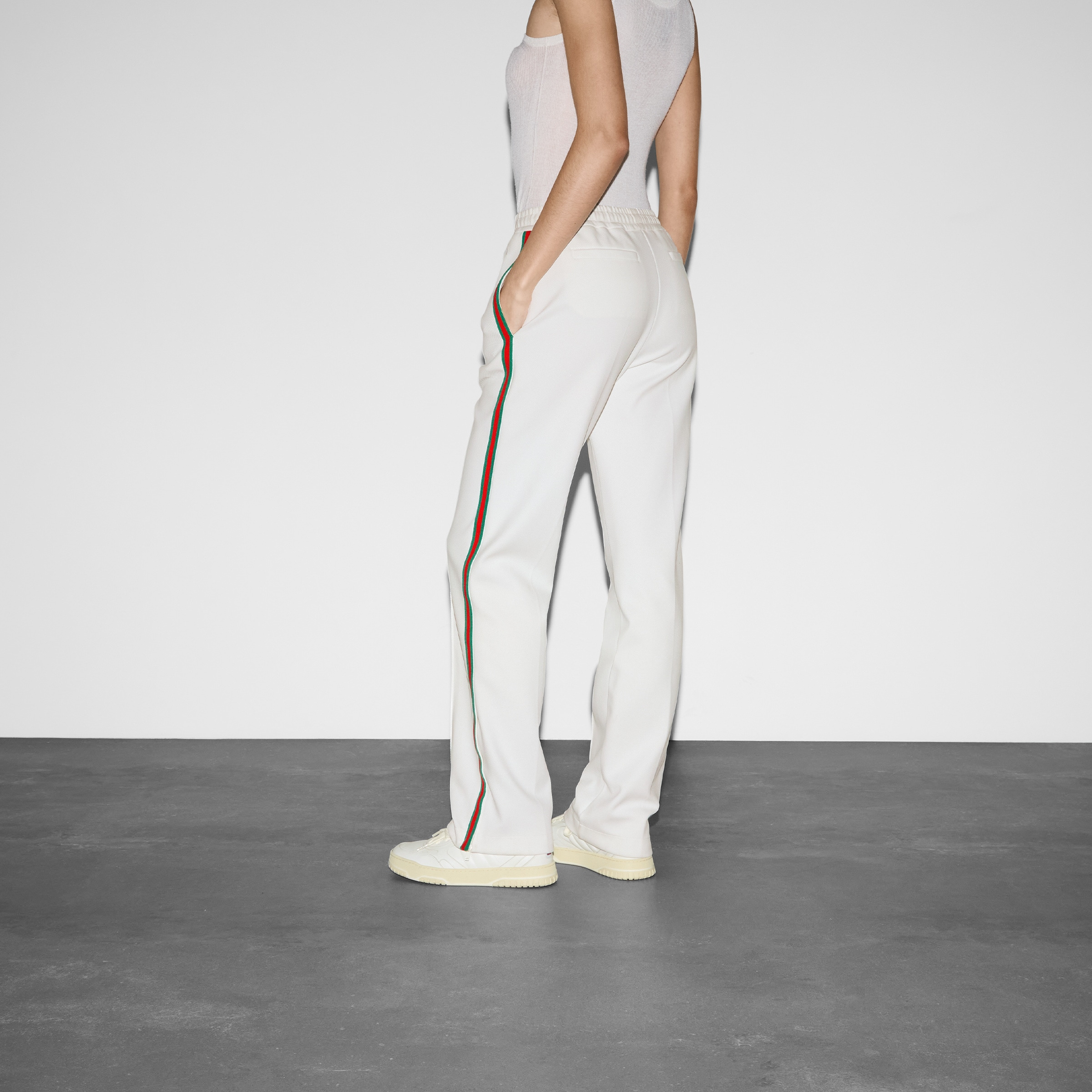 Jersey drill jogging pants with Web - 4