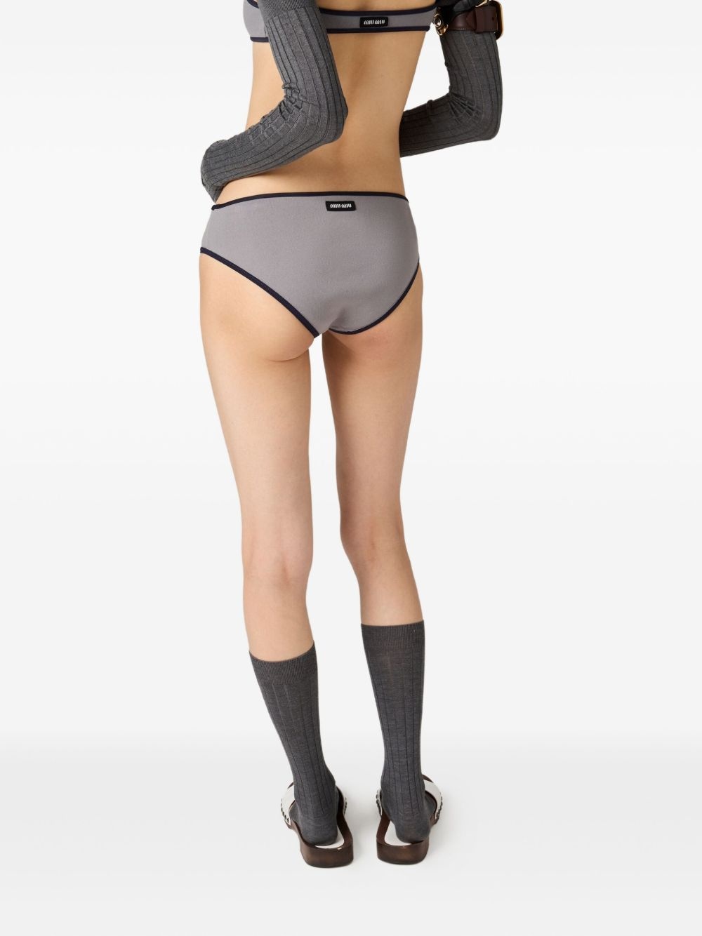 two-tone bikini bottoms - 4