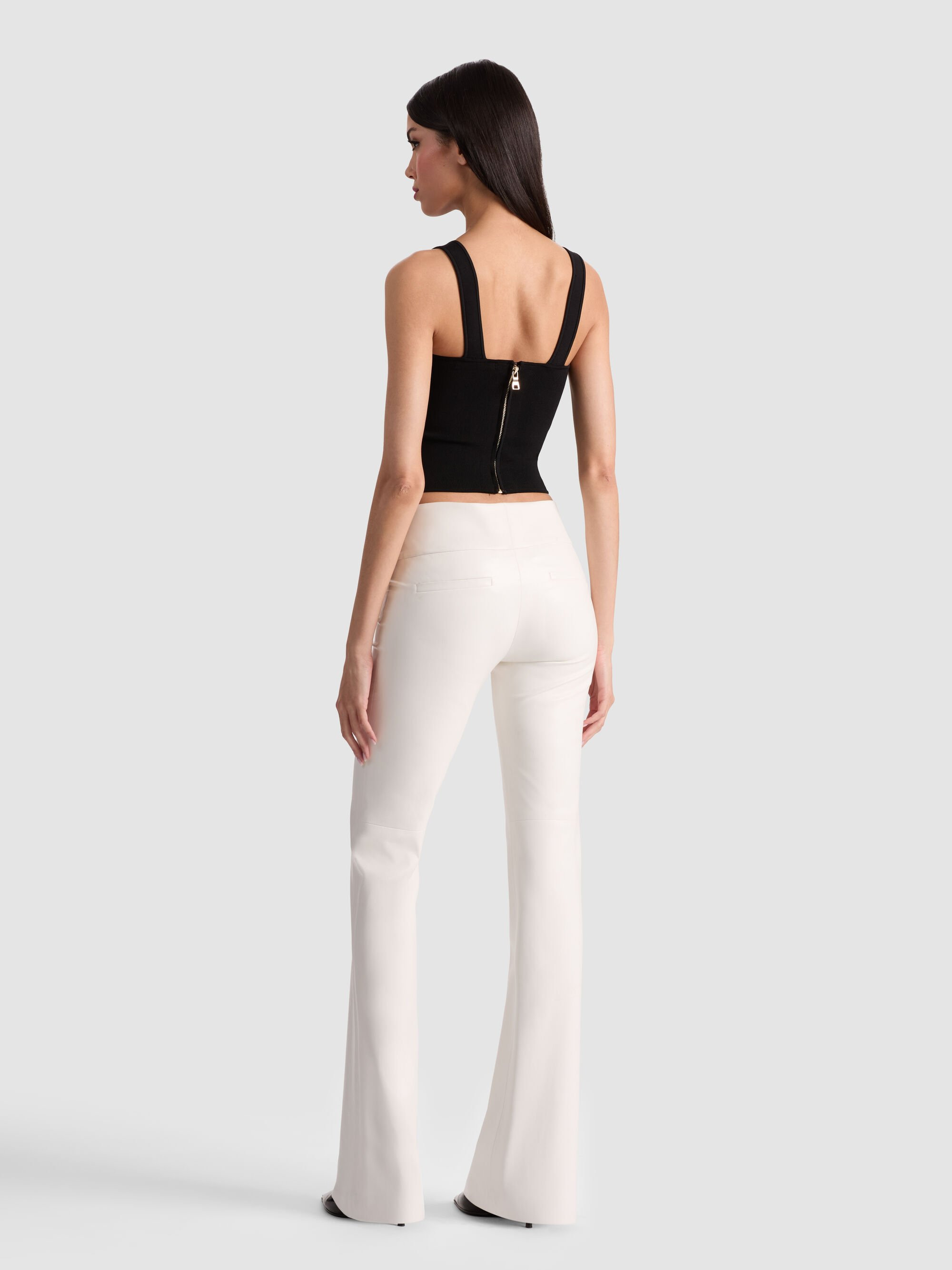 OLIVIA VEGAN BOOTCUT PANT - 3