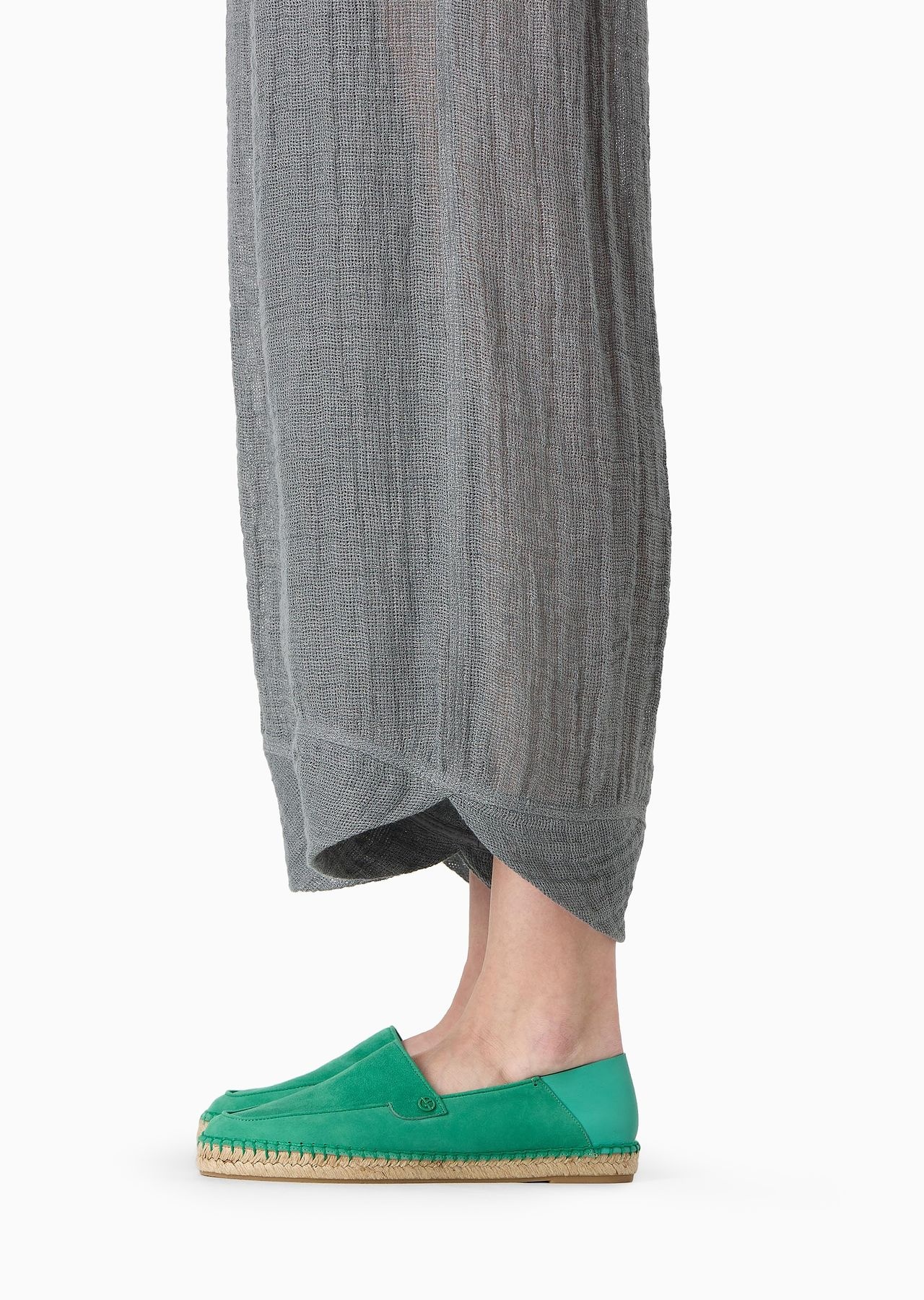 Wide linen-blend trousers - 5