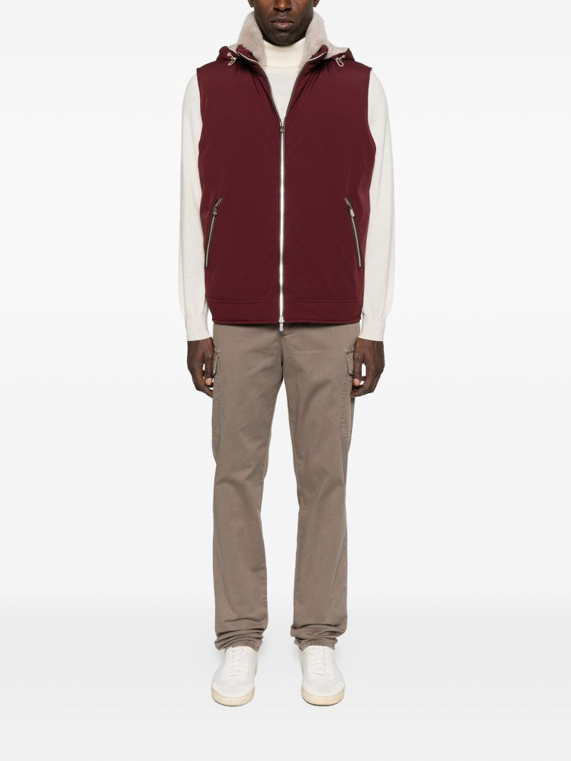 Brunello Cucinelli hooded zip-front gilet outlook