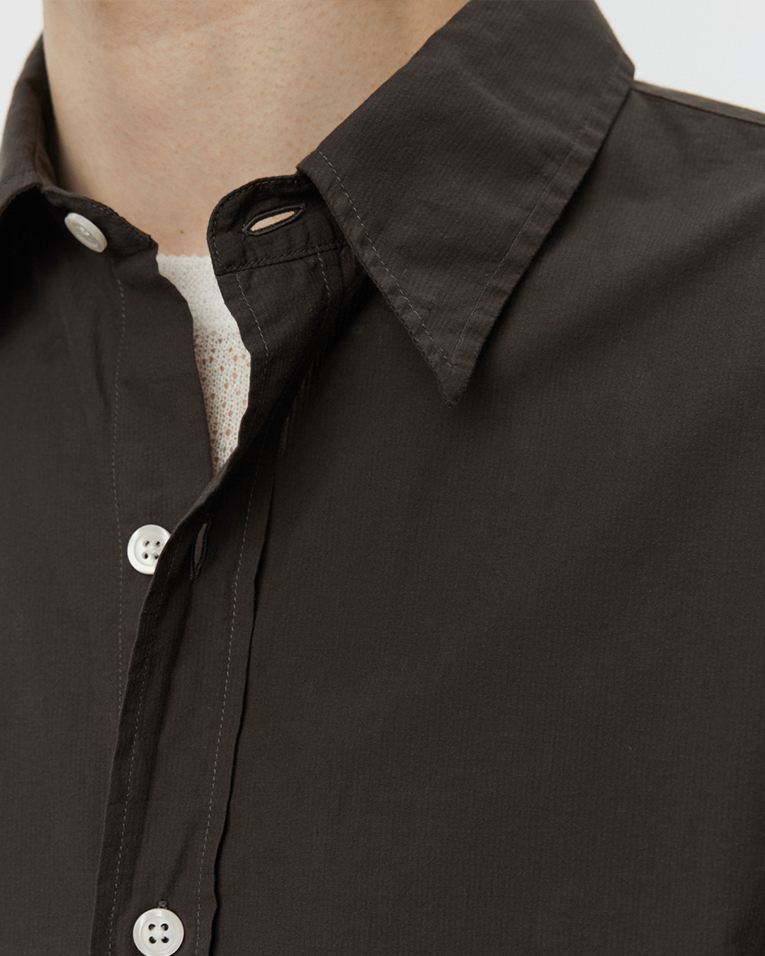 Network Shirt Brown Micro Structure - 3