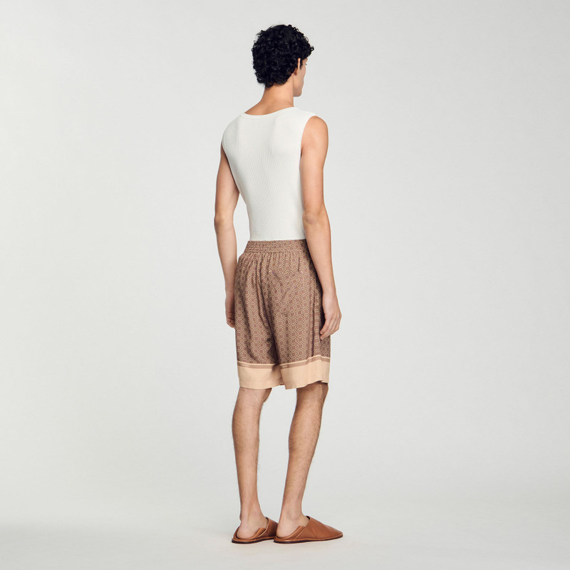 PATTERNED FLOWY BERMUDA SHORTS 5