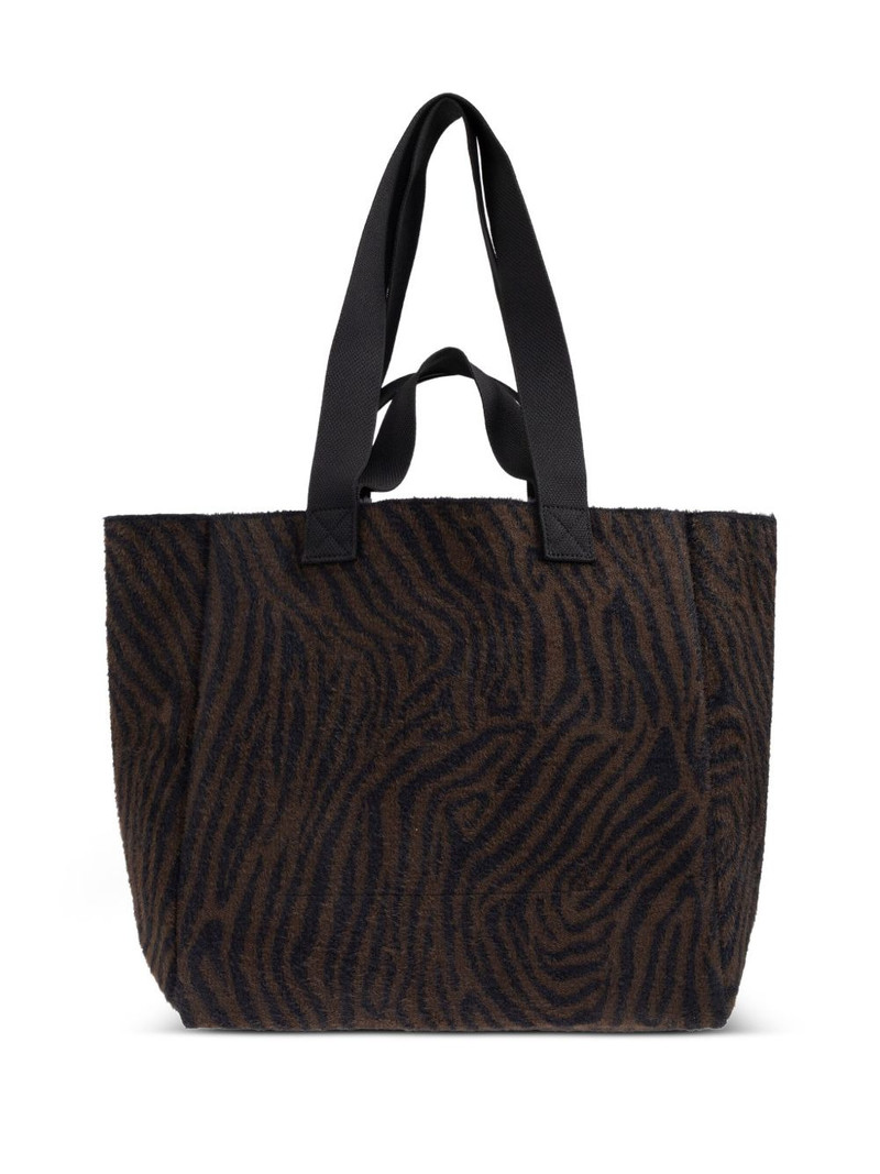 ALLSAINTS Izzy zebra-print tote bag outlook