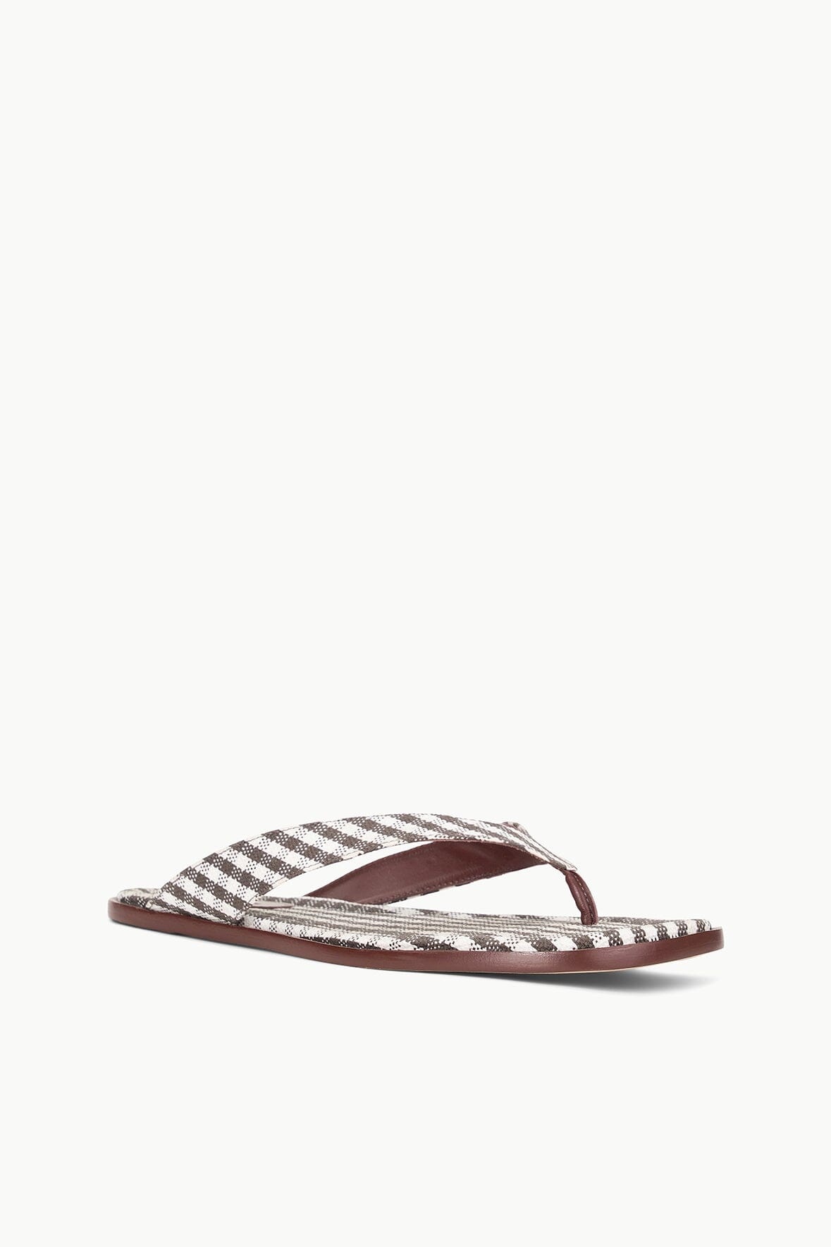 STAUD DANTE THONG DARK CHOCOLATE MICRO CHECK - 3