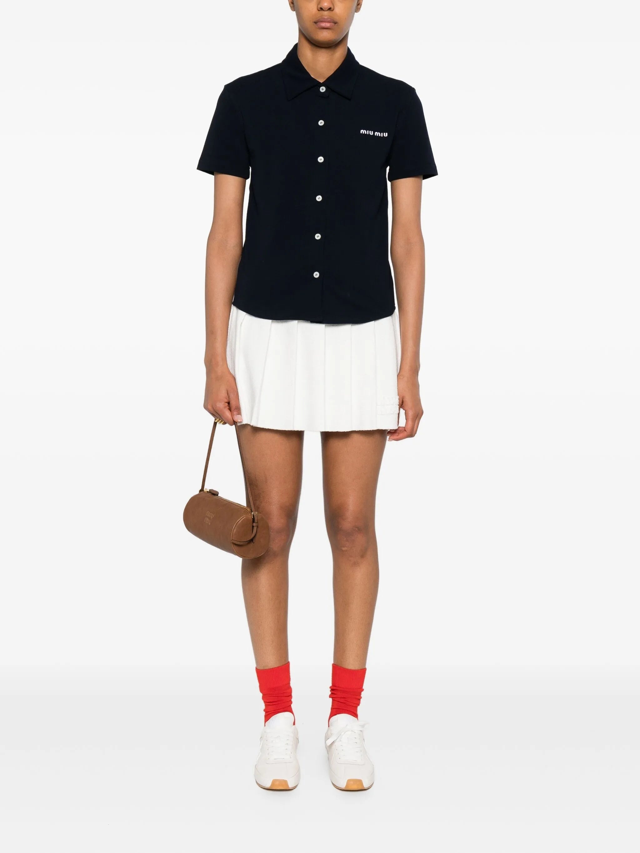 Miu Miu Short-sleeve Logo Top - 2