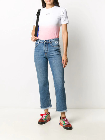 MSGM frayed-edge cropped jeans outlook