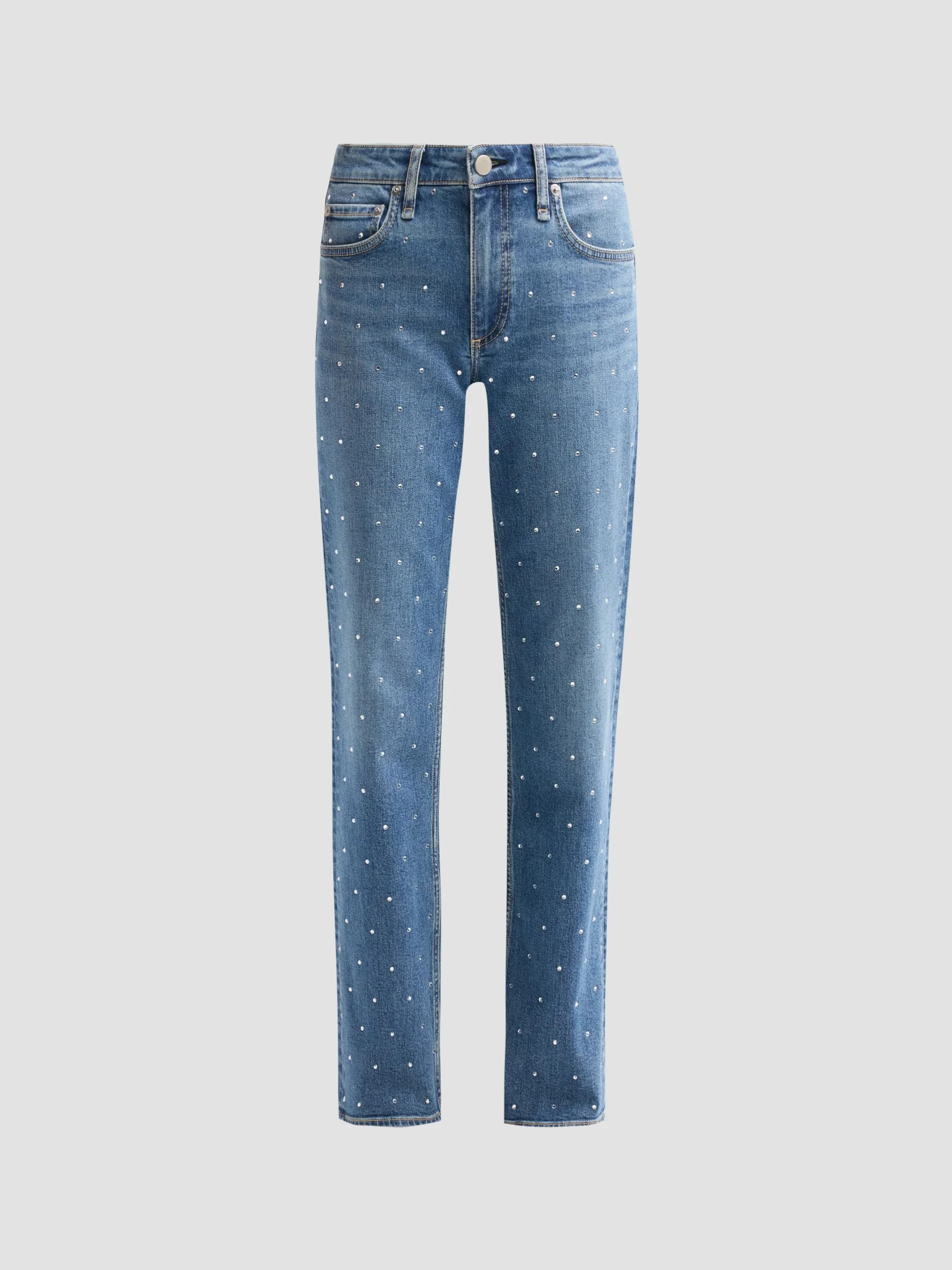 Women's Harlow Low-Rise Slim Straight-Leg Jeans - Millerton Jewel - 1
