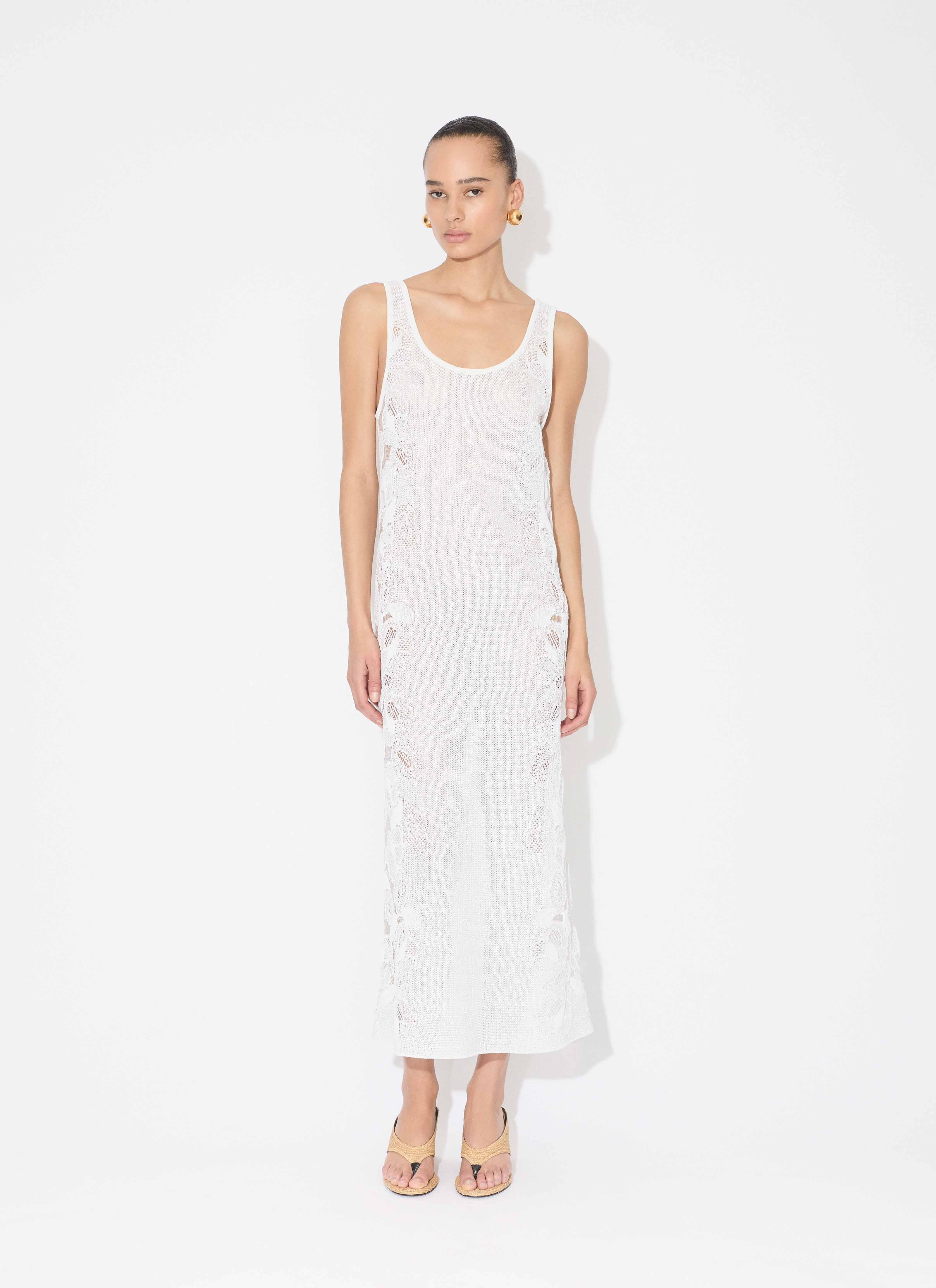 GUIPURE LACE FLOWER DRESS - 2