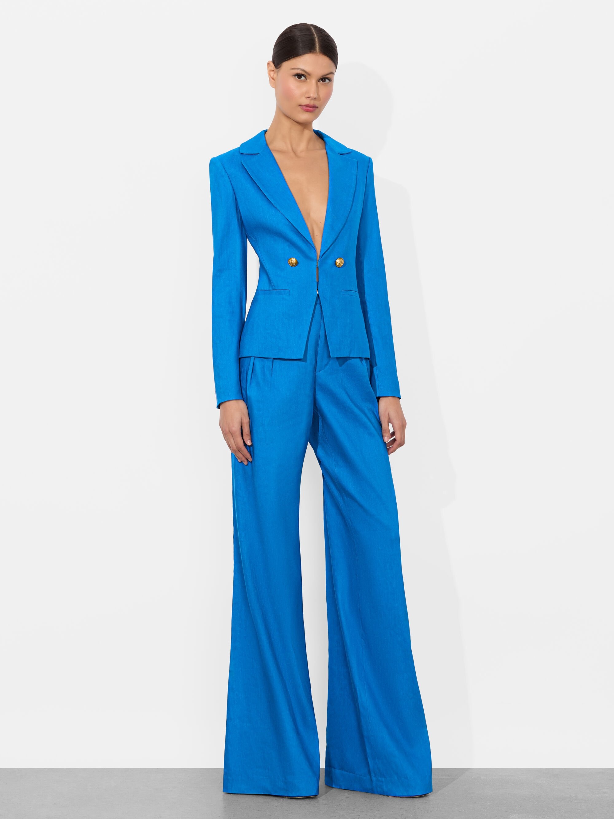MYA LINEN FITTED BLAZER - 6