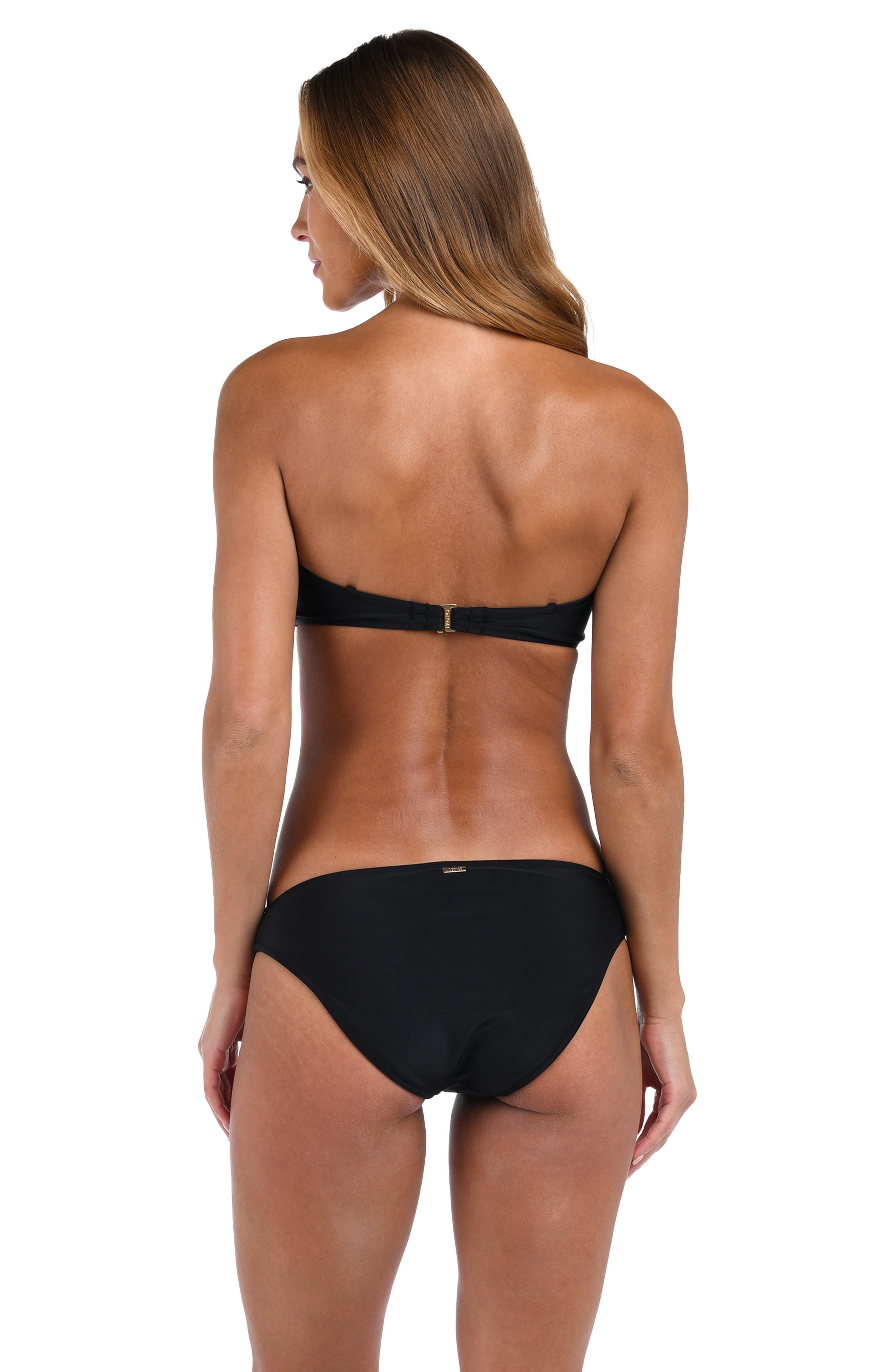 L'AGENCE Krysta Bandeau One-Piece Swimsuit in Black at Nordstrom - 5