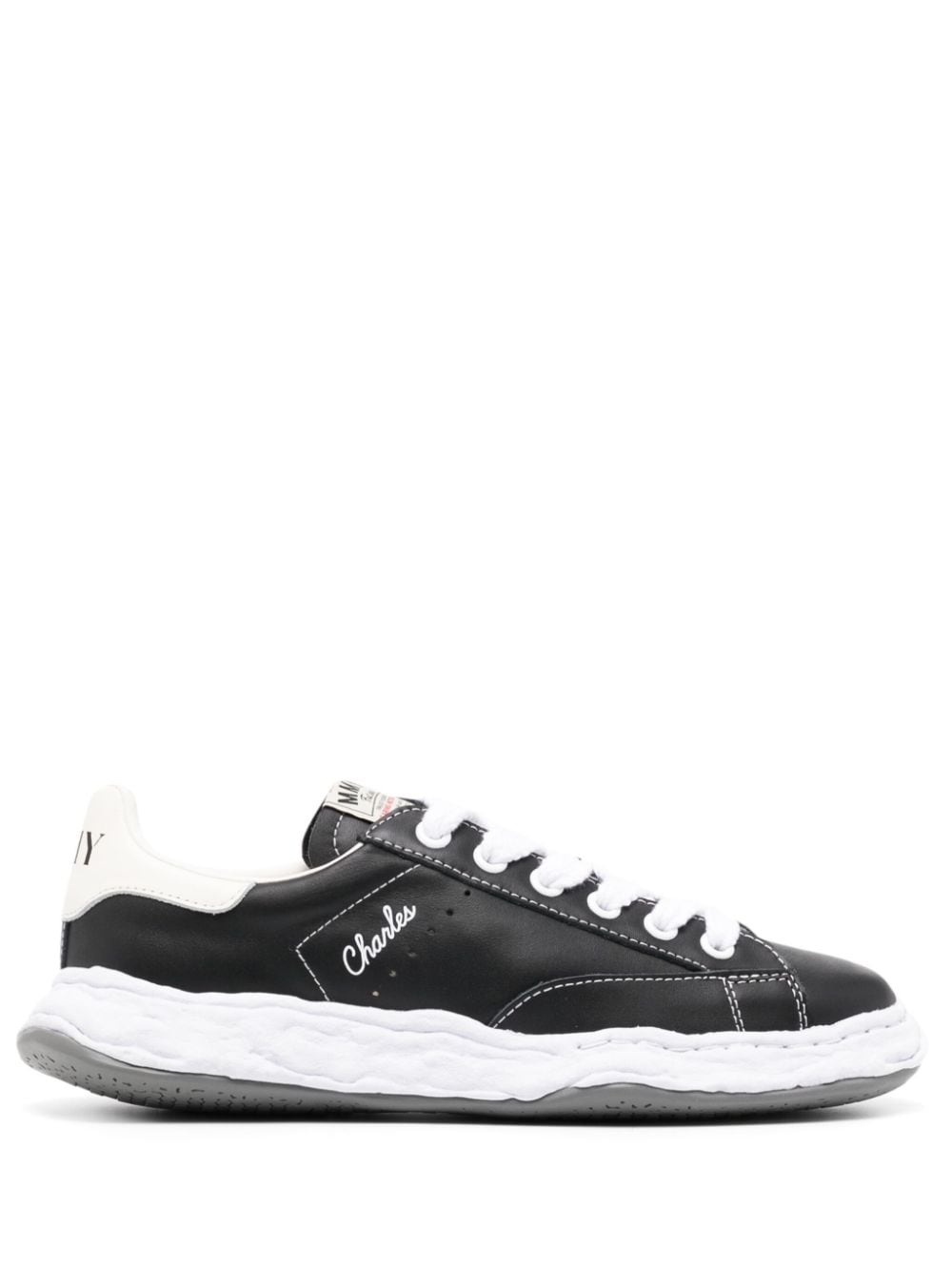 Charles lace-up leather sneakers - 1