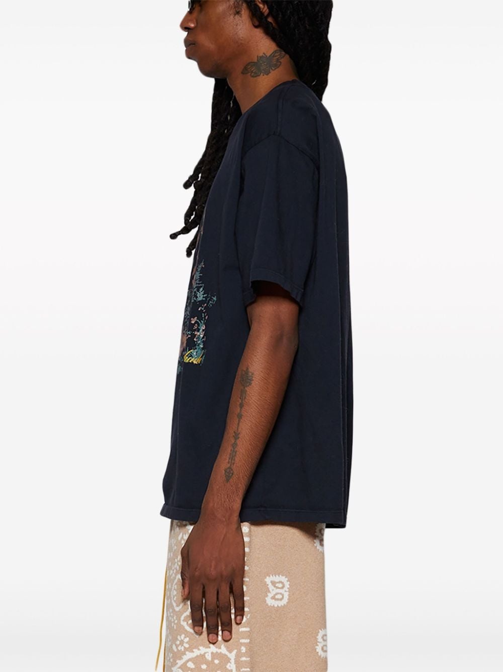 Santos graphic-print cotton T-shirt - 4