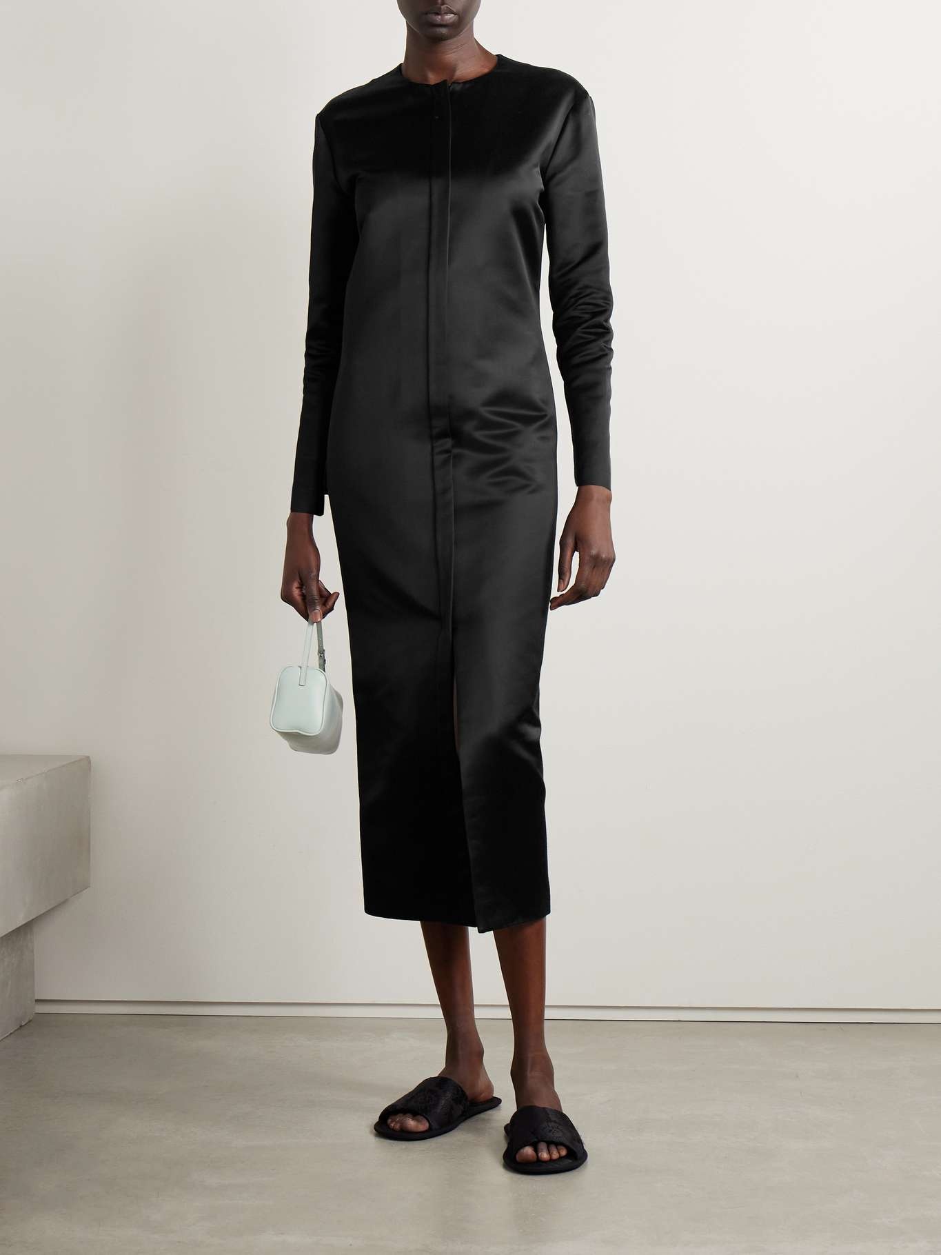 Iside duchesse-satin midi dress - 5
