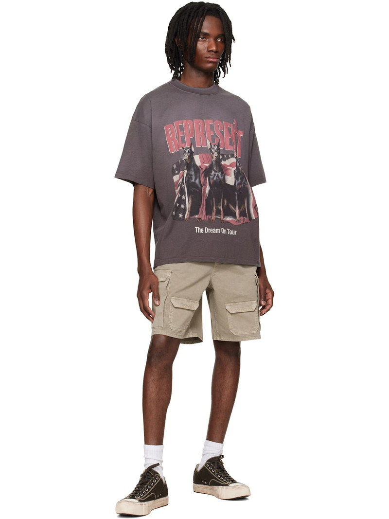 REPRESENT Brown 'Dream On Tour' T-shirt outlook