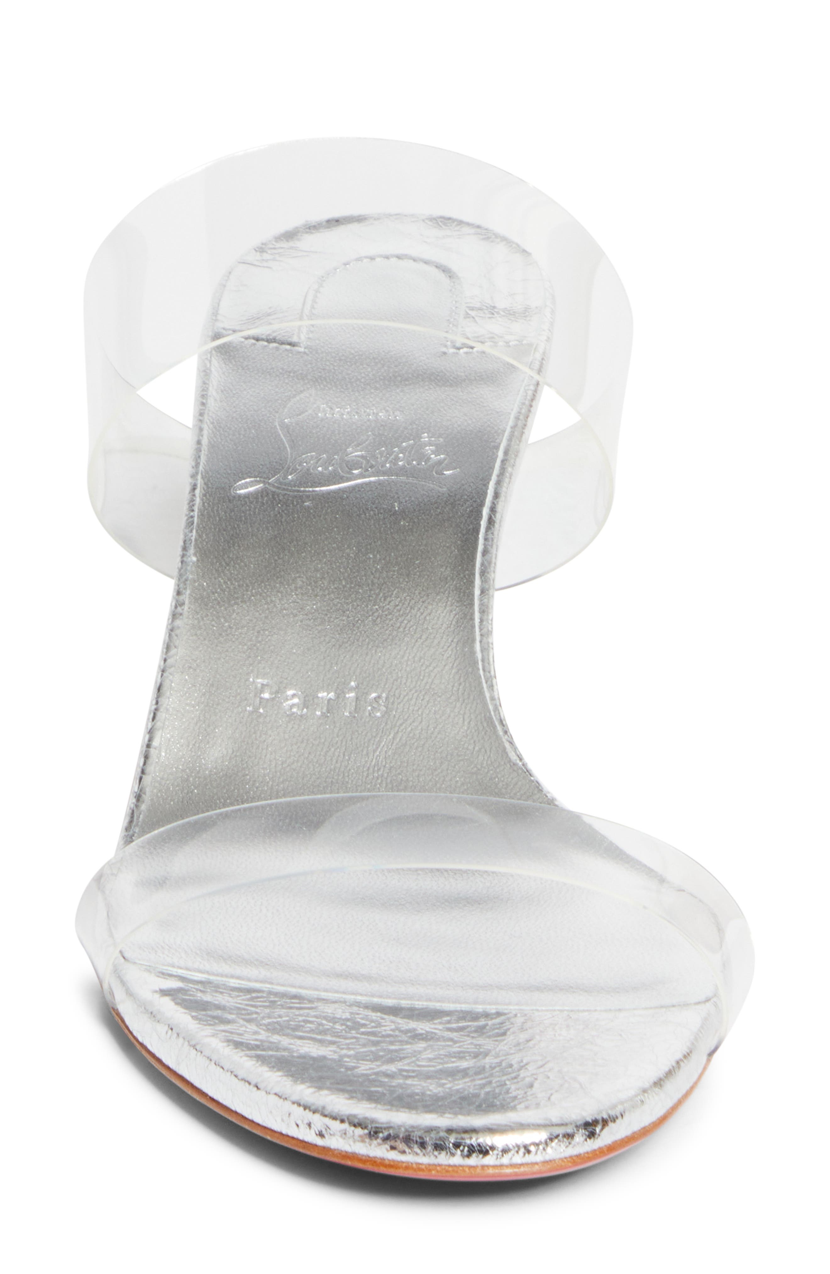 Christian Louboutin Just Nothing Sandal in Silver/Lin Silver at Nordstrom - 4