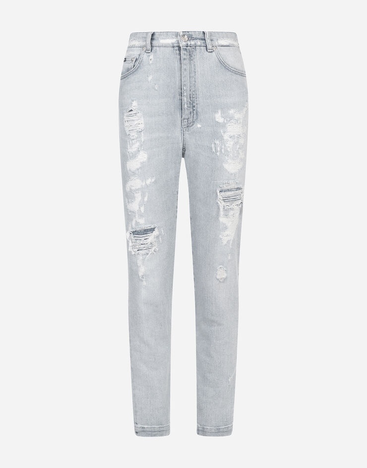 Audrey jeans in light blue denim with rips - 3