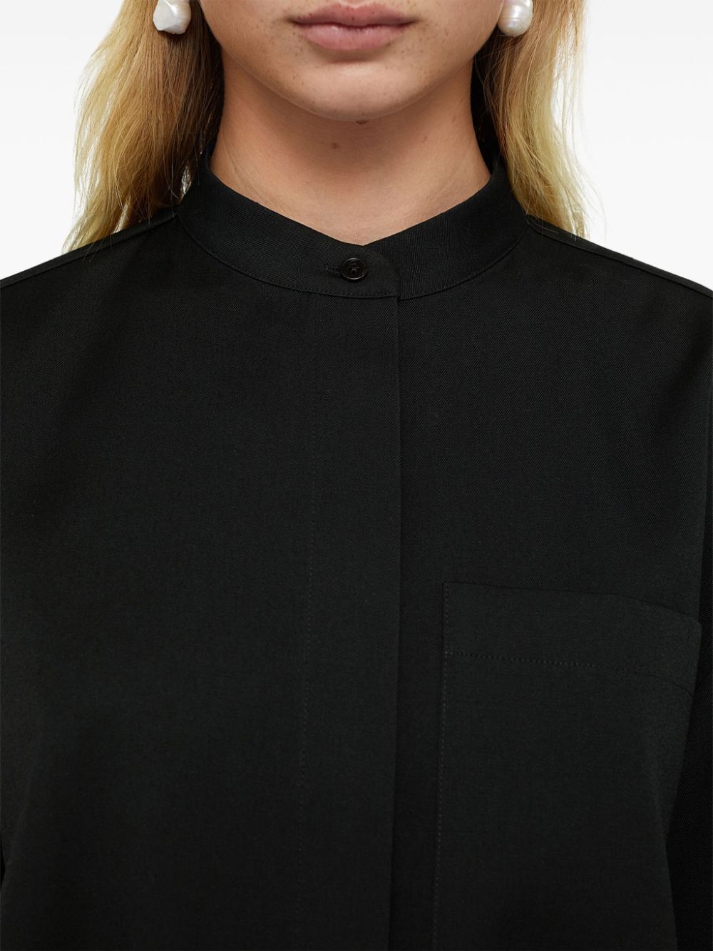 wool gabardine shirt - 3