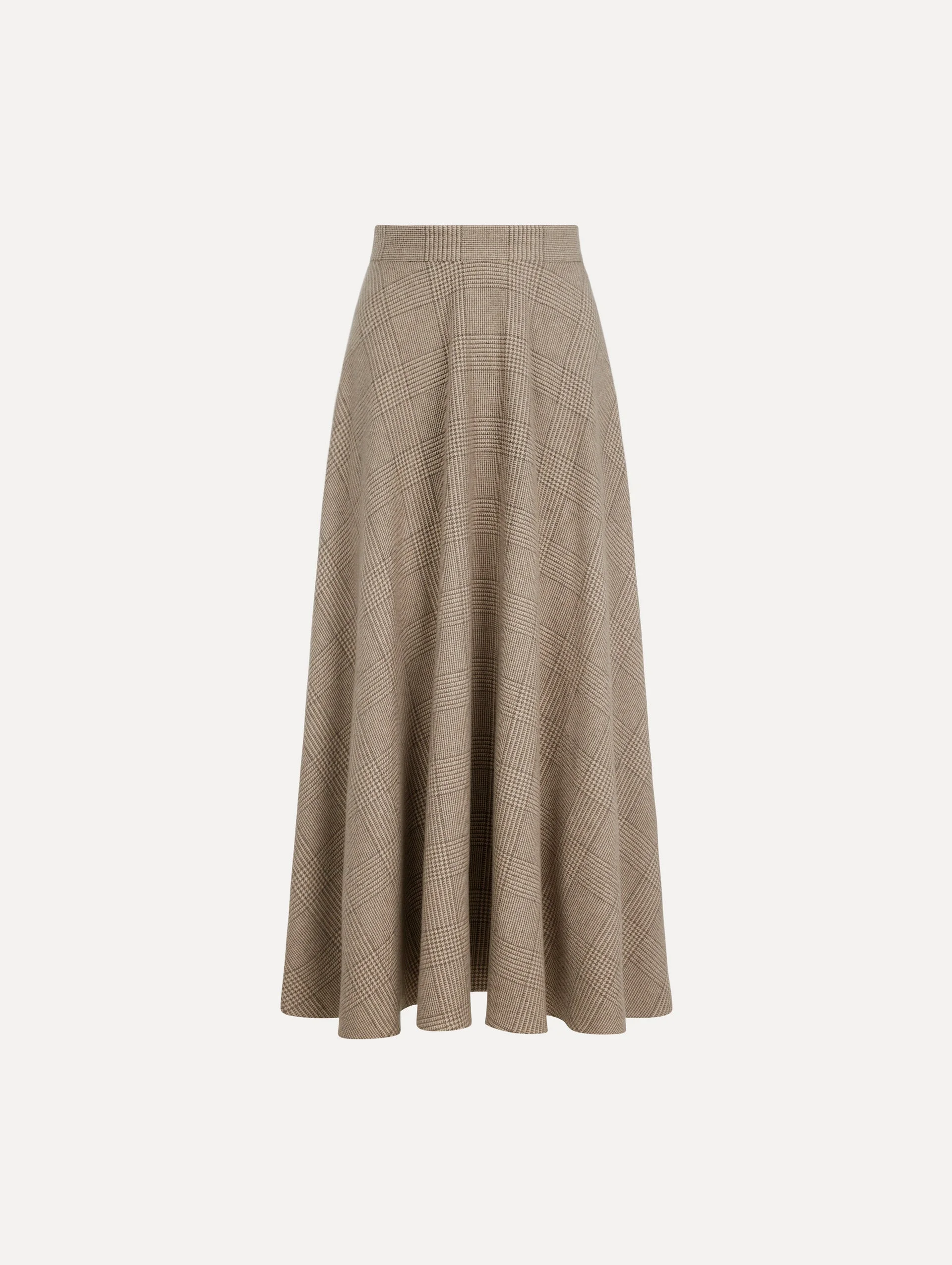 PLAID CASHMERE-BLEND SKIRT - 1