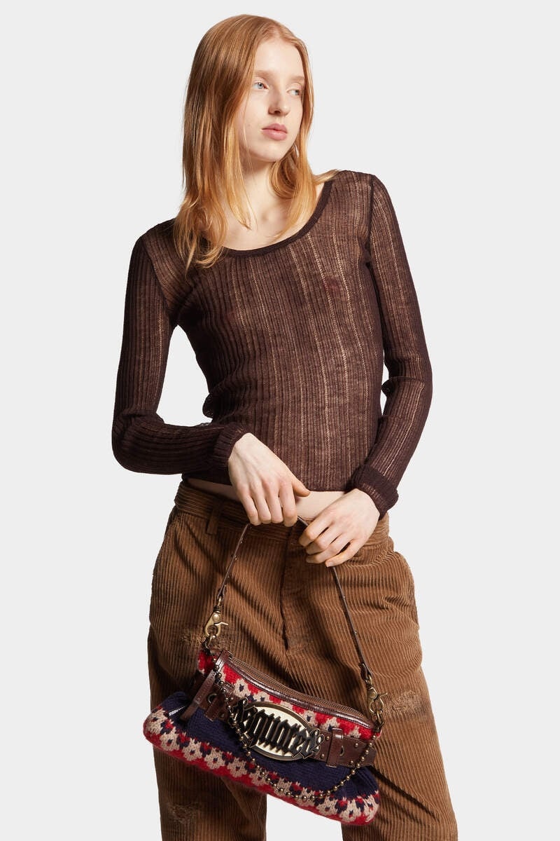 GOTHIC DSQUARED2 JACQUARDED BELT BAG - 6
