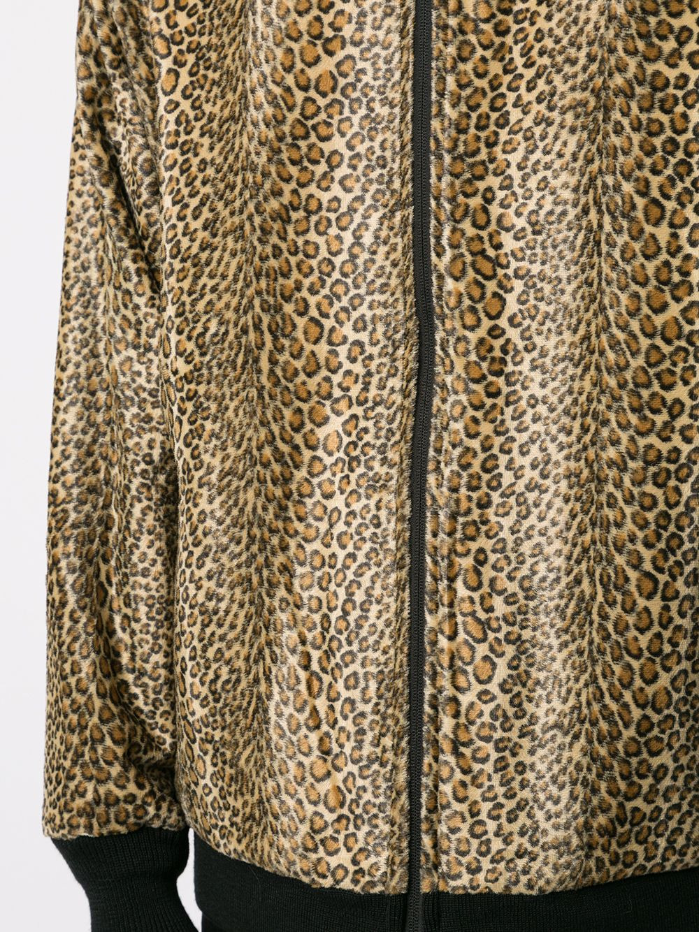 leopard-print velour bomber jacket - 5