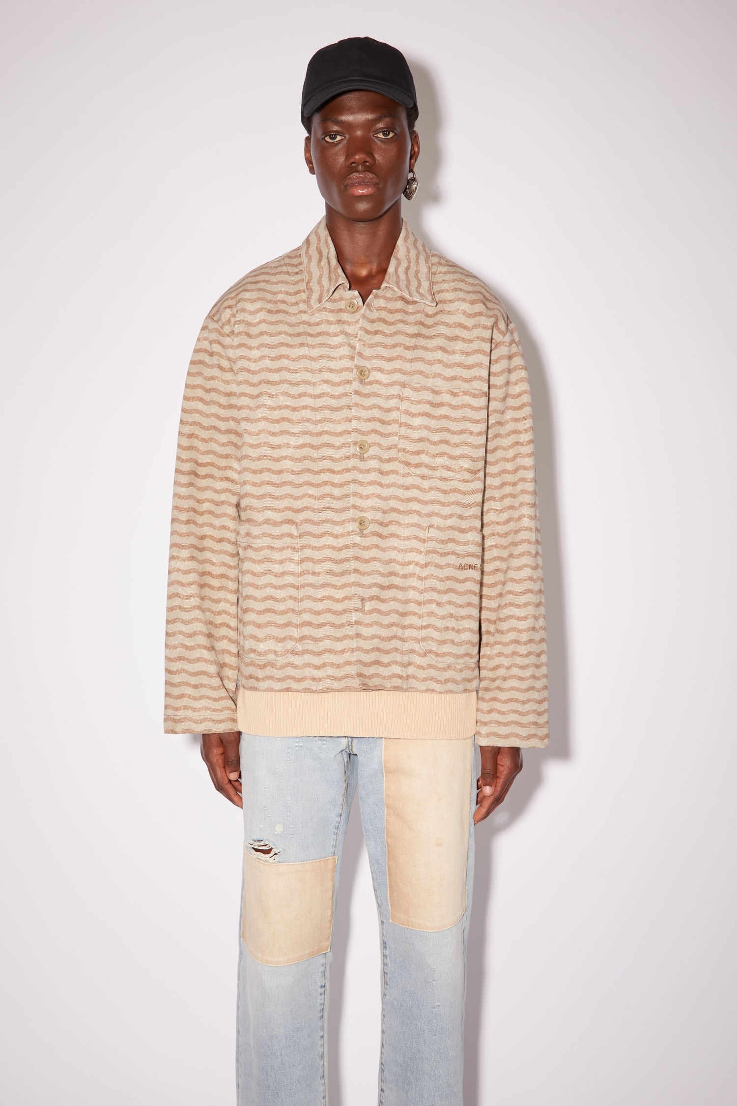 Printed twill jacket - Beige/camel - 4