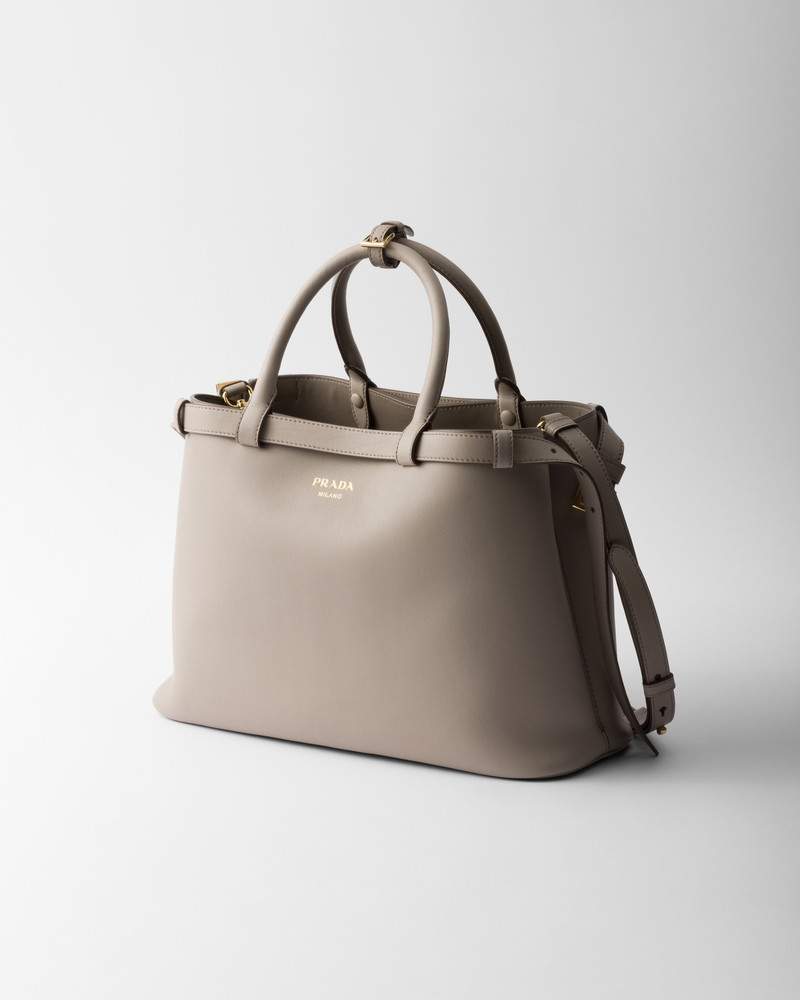 Prada Prada Buckle medium leather handbag with double belt outlook