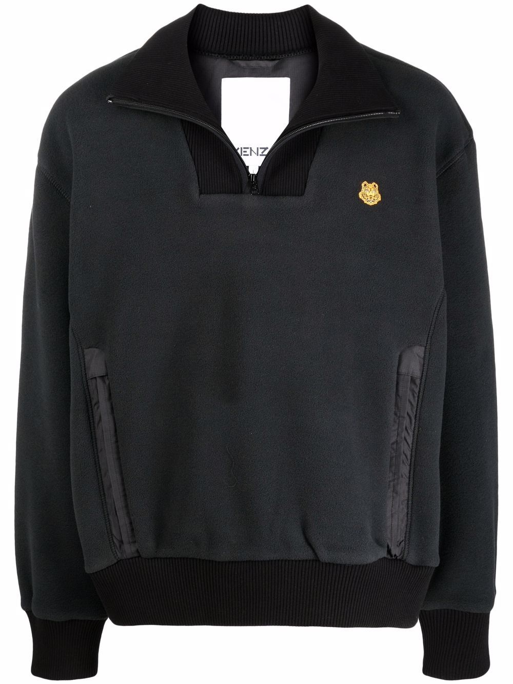 logo-embroidered long-sleeve sweatshirt - 1