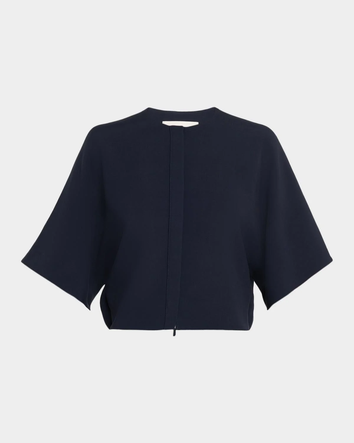 Cropped Viscose-Silk Jacket - 1