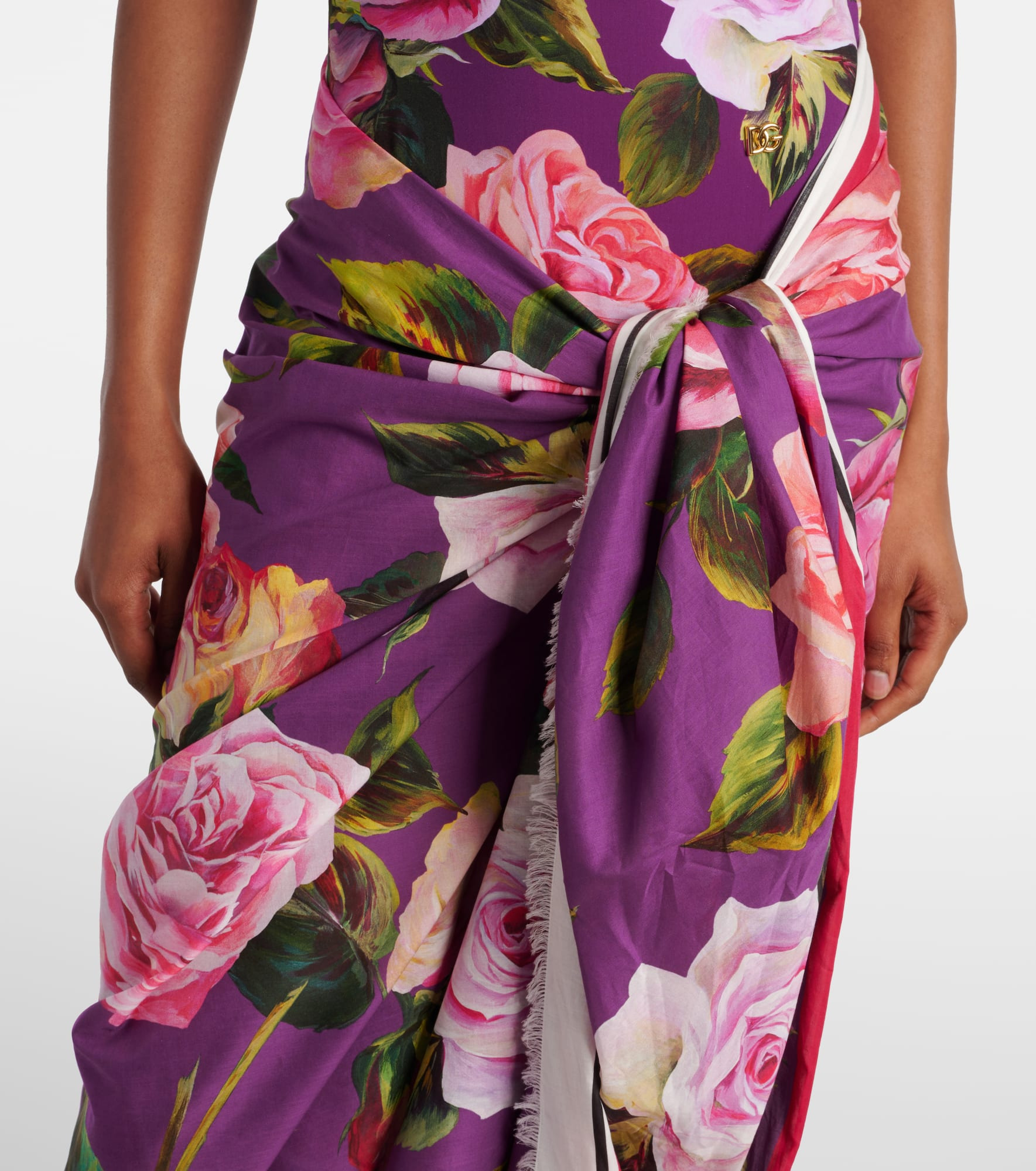 Floral cotton beach cover-up - 4