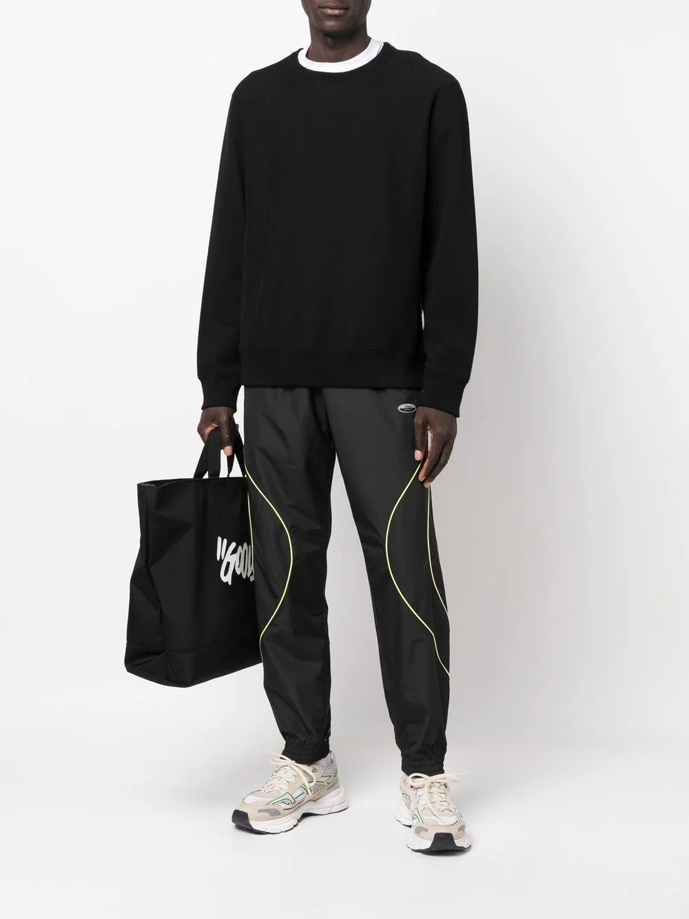 contrasting-trim detail track pants - 2