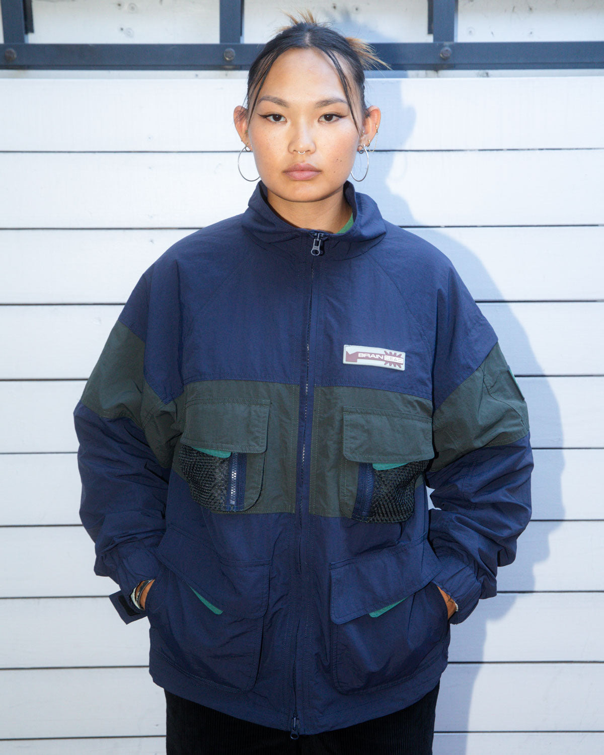 Paneled Snow Jacket - Navy - 9