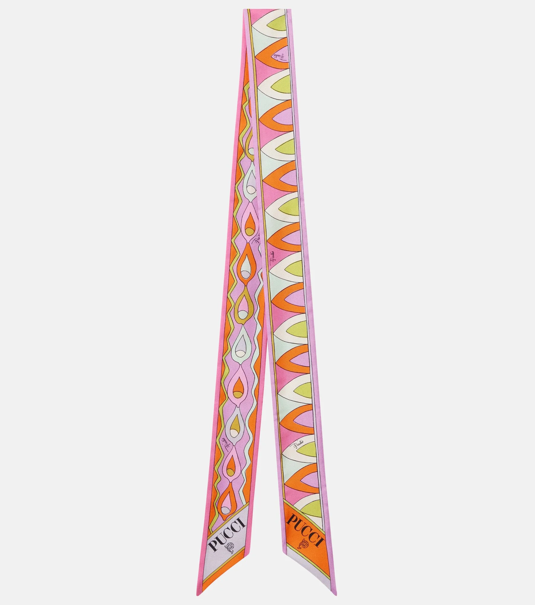 Printed silk twill scarf - 1
