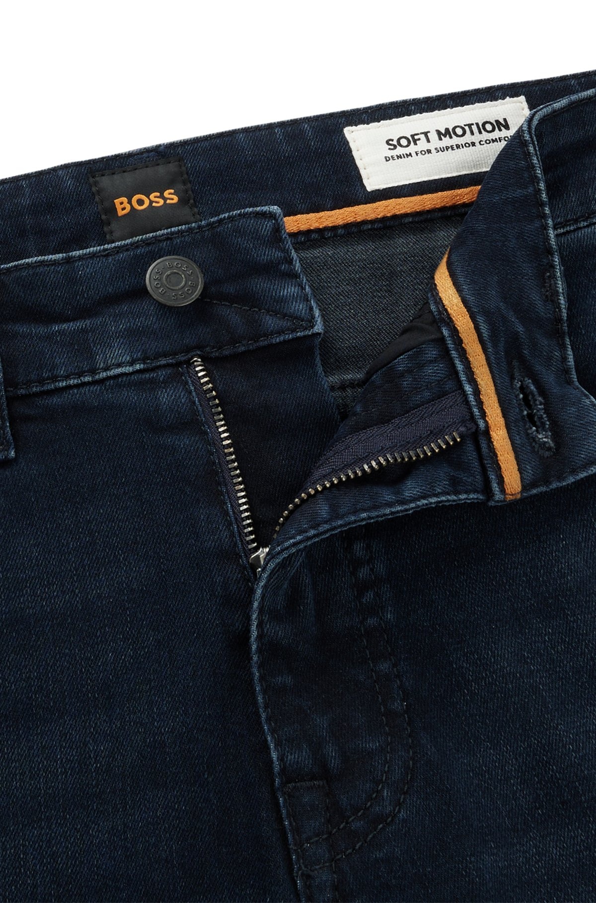 DELAWARE SLIM-FIT JEANS IN BLUE-BLACK SOFT-MOTION DENIM - 6